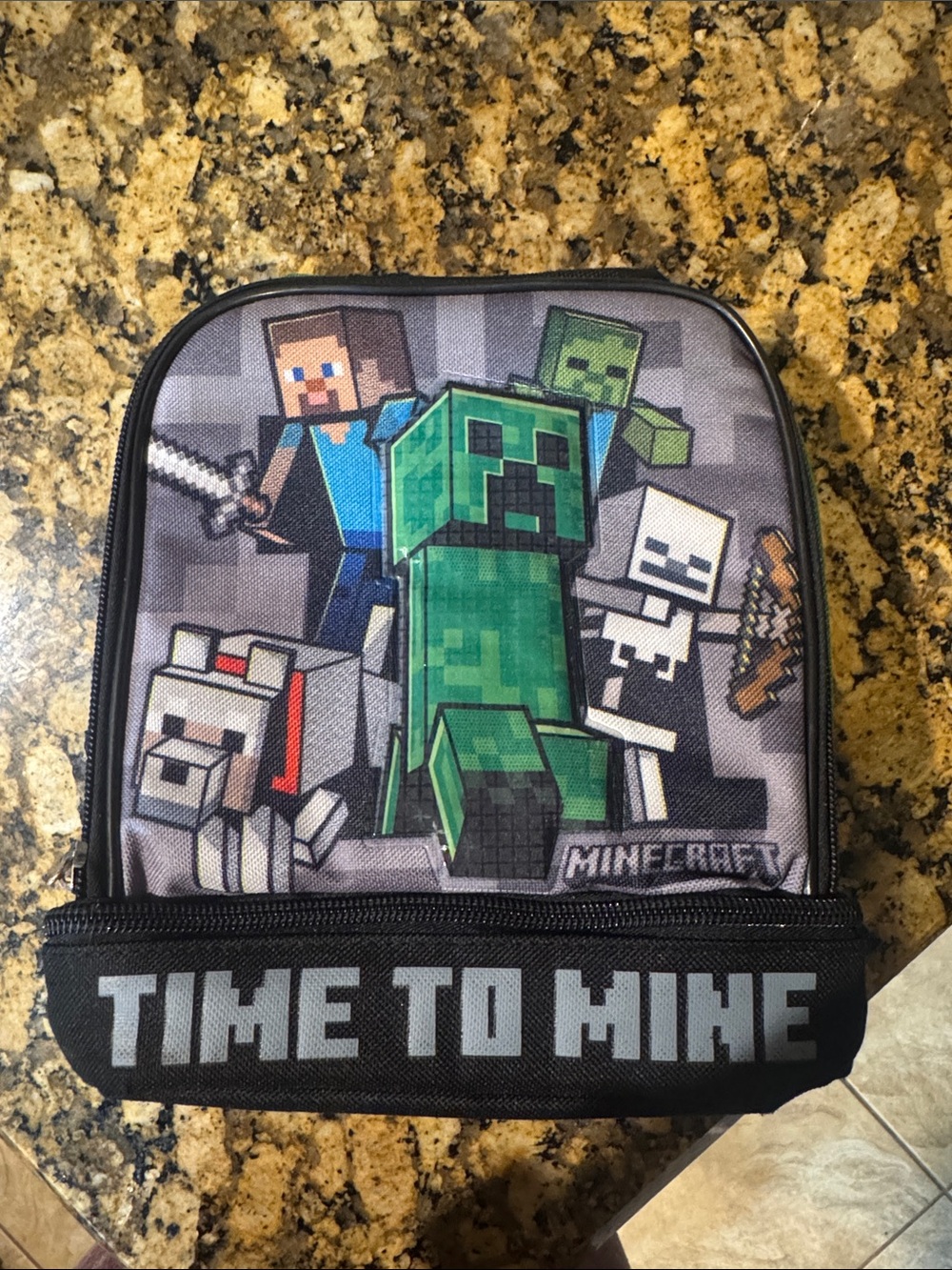 Kids' Green Creeper Lunch Bag - Time to Mine